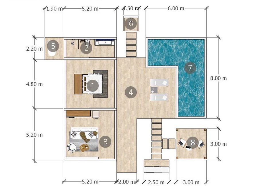 Стильная вилла с двумя спальнями на продажу в районе Бопхут - Фото 6