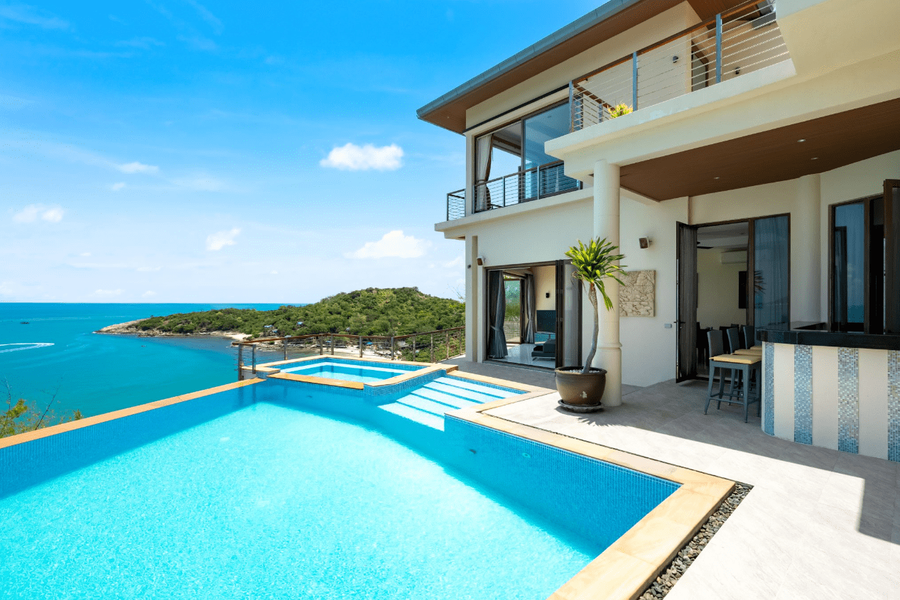 Трехспальная вилла класса люкс с видом на море в районе Плай Лаем острова Самуи - Фото 3